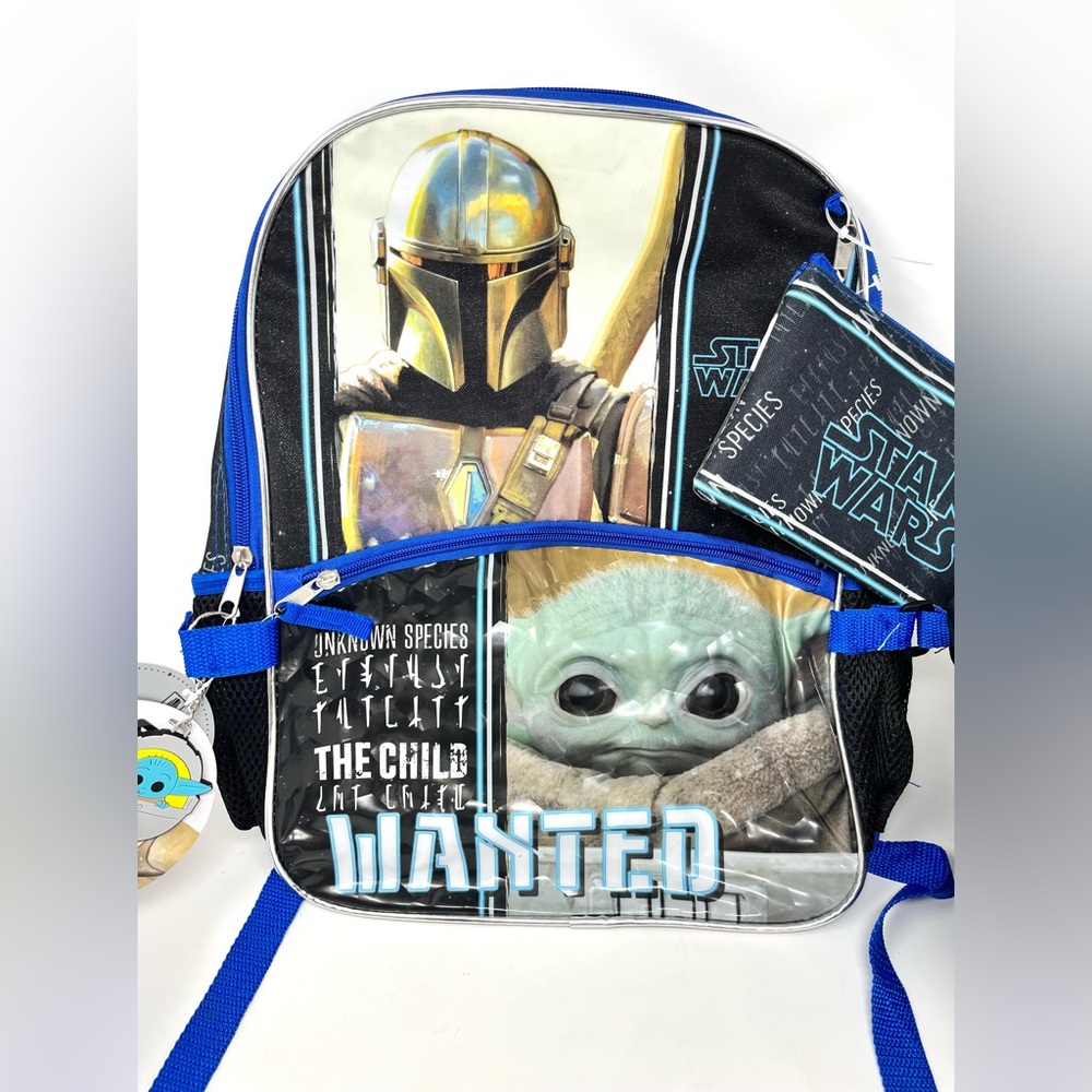 NEW Disney Star Wars The Mandalorian Baby Yoda Backpack & Lunch Box 5 Piece Set